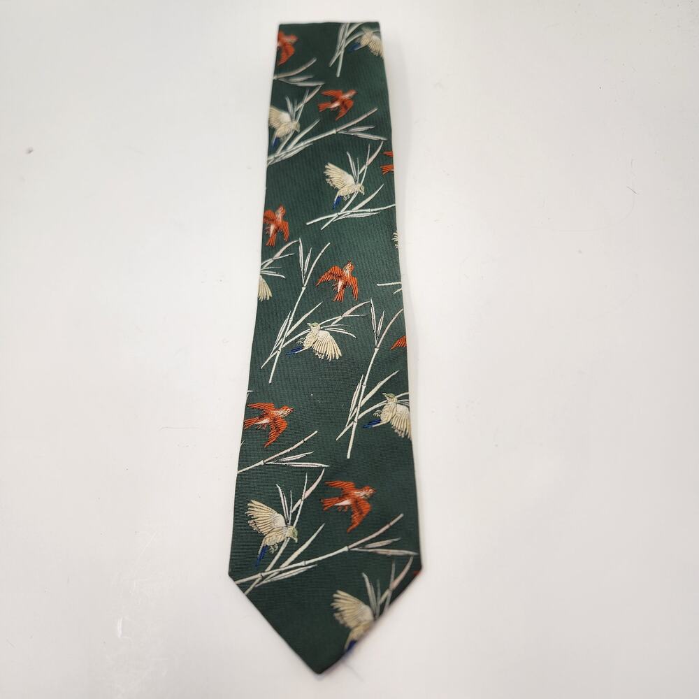 Arc de Triumphe Sears Vintage Bird Green Tie Necktie Pheasant Hunting Sportsman
